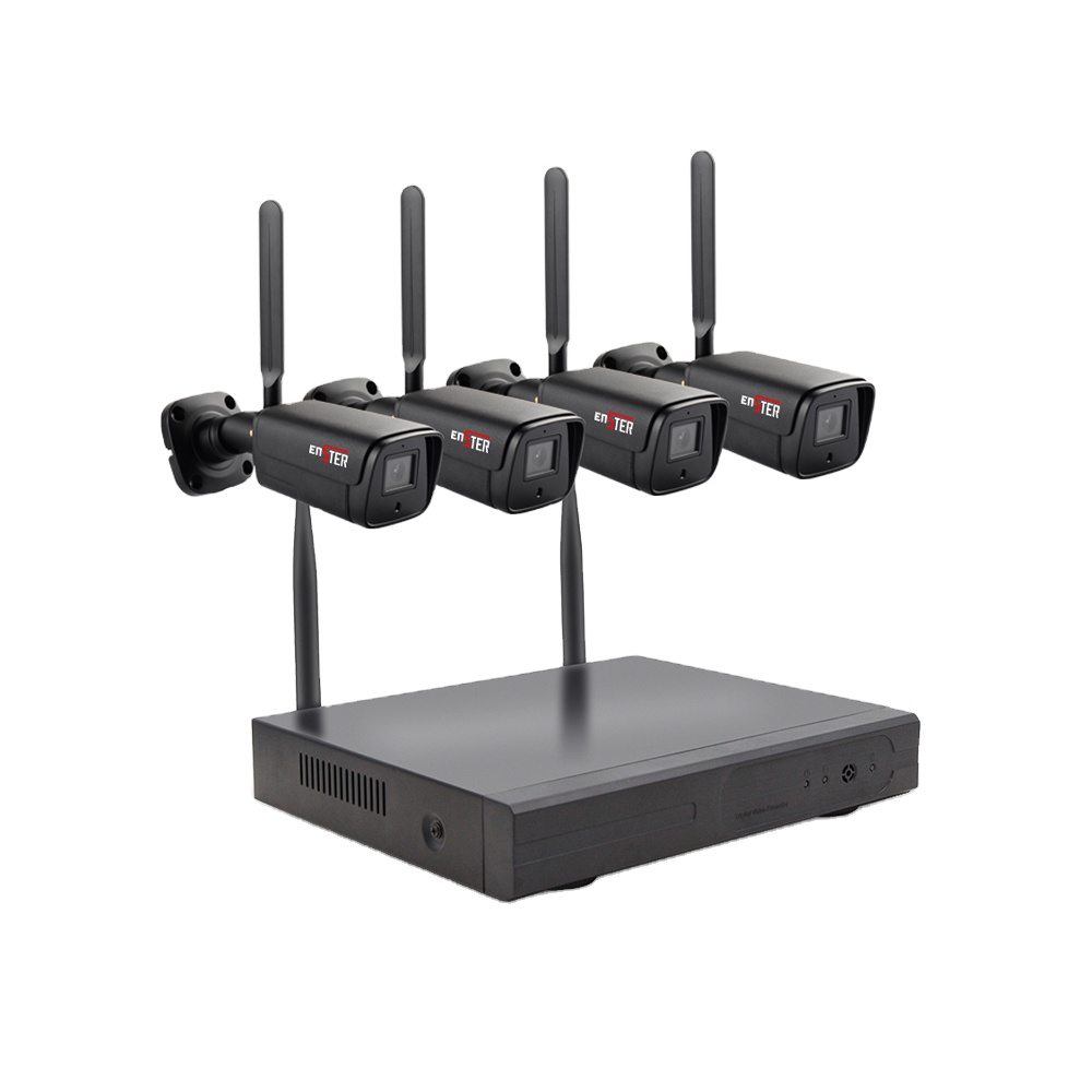 4CH CCTV Caméra Système Extérieur Étanche Sans Fil Wifi IP Caméra Wifi Nvr Kit