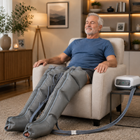 Appareil de massage par compression d'air VU à 4 chambres pour drainage lymphatique, circulation sanguine des jambes, soulagement des douleurs musculaires, pour la maison, la clinique et la salle de sport