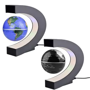 Lampu Bola Levitasi Magnetik Led Iluminasi Unik 3 Inci Lampu Dunia Mengapung Huruf Globe dengan Colokan EU US AU UK
