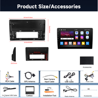 Autoradio Android Podofo 10 pouces 2+32G pour Ford Transit 2021, CarPlay sans fil et Android Auto, GPS WIFI, OEM/ODM, vente en gros