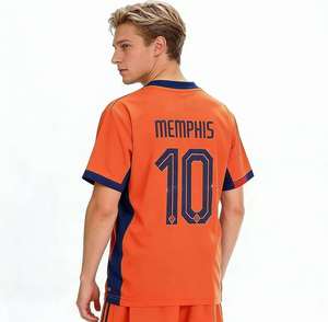 חולצת כדורגל מועדון בהתאמה אישית 100% פוליאסטר שרוולים קצרים לוגו קדמי שירות OEM לגברים הולנד בית # ג'רזי 10 - Product Image 1