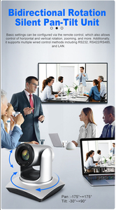 Venda quente 4K 8MP <span class=keywords><strong>Ptz</strong></span> Câmera 20X Zoom Óptico HDM1 USB3.0 POE Saída 355 Graus de Rotação para Live Streaming Votação <span class=keywords><strong>PTZ</strong></span> Camara - Product Image 5