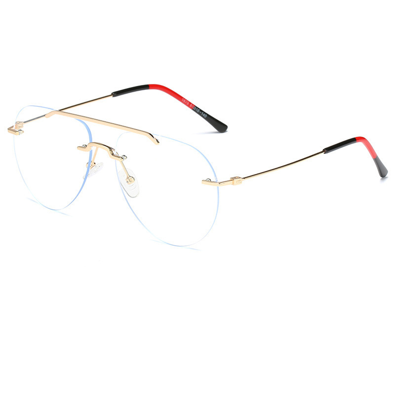 aviator frameless glasses for men