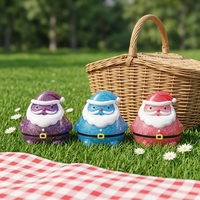 Kotak pajangan mainan Natal seri Maltose Squeeze Snowman Santa Claus, mainan pencet slow rebound untuk meredakan stres