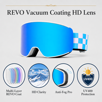 Gafas de Esquí de Montaña Personalizadas, Fabricante Original, Doble Capa Antivaho, Electrochapadas, Alta Definición, Ligeras, UV400