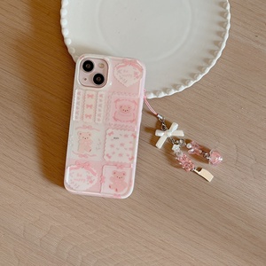 <span class=keywords><strong>Coque</strong></span> de Téléphone <span class=keywords><strong>Rose</strong></span> Ours Cœur Style Ins pour iPhone 15 Pro Max 16 14 13 7 Plus, Emballage de Vente au Détail avec Support de Téléphone Inclus - Product Image 5