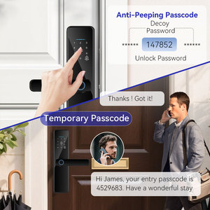 Serrure de porte intelligente S811, application Tuya & TTlock, Wifi, empreinte digitale, mot de passe, carte-clé, déverrouillage, sécurité domestique intelligente - Product Image 2