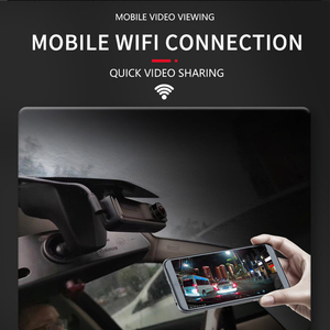 Nhà Máy Trực Tiếp Màu Đen Wifi + USB Xe DVR Máy Ảnh Nightvision FHD1080P Fisheye 160 ° Ống Kính Góc Rộng Adas Lái Xe Máy Quay <span class=keywords><strong>Video</strong></span> - Product Image 4