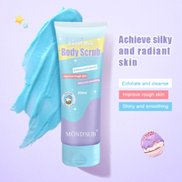 Groothandel Veganistisch Whitening Exfoliërende Suiker Vochtinbrengende Bessen Bananenmelk Fruit Ijs Body Scrub