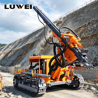 Foreuse hydraulique sur chenilles DTH pour trous de dynamitage en carrière ouvert, machine de forage de roche dure robuste à moteur diesel