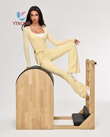 Ensemble de sport pour femme Cross Beauty : débardeur de yoga solide anti-transpiration en Spandex/Nylon et tenue de fitness pour loisirs en extérieur