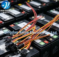 Konektor Hitam 4-Pin Multi-Warna Kustom, Kabel Tembaga Berlapis Timah untuk Perangkat Kontrol Industri Pendingin