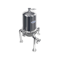 DONJOY micro filtre sanitaire simple et serré boîtier d'élément filtrant de 10 pouces avec vannes d'échantillon filtres à eau cartouche fil d'eau