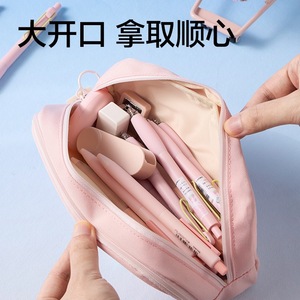 Estuche para lápices Deli Canvas de gran capacidad con cierre de cremallera multicapa para uso escolar y de oficina - Product Image 4