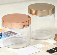 Pots en plastique PET pour l'emballage de crèmes pour le visage, crèmes pour le corps et onguents.