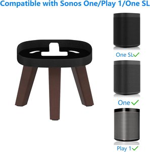Support de bureau en bois pour <span class=keywords><strong>enceinte</strong></span> Sonos One, One SL, Play 1, support de table de bureau avec coussin antidérapant pour Sonos Sp - Product Image 4