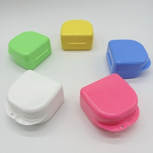 Dental orthodontic denture <b>case</b>, portable <b>retainer</b> <b>case</b>, large and medium opening tooth storage <b>case</b>, molar <b>case</b>, orthodontic - Product Image 1