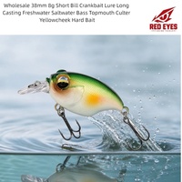Vente en gros Leurre crankbait 38mm 8g à queue courte pour lancer longue distance, eau douce et eau salée, pour achigan, topmouth, culter, yellowcheek, leurre dur