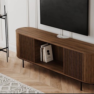 Mobile TV in Legno Scandinavo Moderno 2026, Ecologico, con <span class=keywords><strong>Dimensioni</strong></span> Regolabili, Arredamento per Soggiorno - Product Image 5