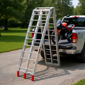 Rampes de chargement pliantes KYMCO 89"L x 12"W, capacité 750 lbs, pour camionnettes, motos, UTV, tondeuses à gazon, souffleuses à neige - Product Image 2