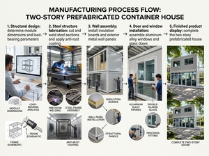 Oficina de Obra Desmontable de 2 Pisos Lista para Enviar, para Viviendas Modulares para Trabajadores y Campamentos Prefabricados en Obra - Product Image 4