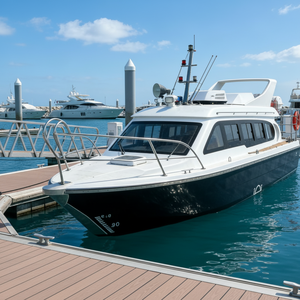 Yacht de luxe confortable pour la navigation côtière, bateau de travail à moteur diesel inboard haute performance en fibre de verre pour passagers - Product Image 1