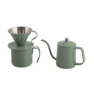Stainless Steel Coffee <b>Filter</b> <b>Cone</b> Dripper Cup Set, Hand Brewed Coffee Maker Set - Product Image 1