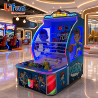 LIFUN Machine de jeu d'arcade de tir au basket individuelle pour 2 joueurs, en métal, version anglaise, avec option de capsule de jouet, garantie 1 an