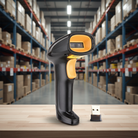Escáner de Código de Barras Inalámbrico 2D CMOS con Conexión USB, Lector de Códigos de Barras 1D Inalámbrico 2.4G, Lector de Códigos QR para Almacén