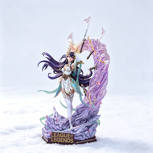 Statue de Héroïne de Jeu Premium, Figurine de Collection en Résine avec Base à Effets, Ornement Décoratif Cadeau pour les Fans - Product Image 6