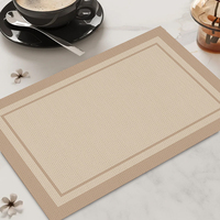 Sets de table classiques en cuir synthétique PVC double face, imperméables, isolants thermiquement et écologiques pour la maison