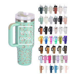 2024 Fashion Christmas Gift 40oz Leak Proof Stainless Steel Thermos Cup Handle Lid Vacuum <b>Insulated</b> Travel <b>Straw</b> Water <b>Bottles</b> - Product Image 1