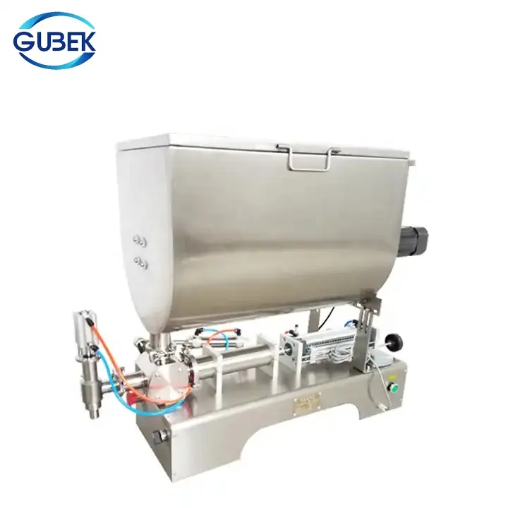 Isıtıcı tereyağı dolum makinesi makinesi ile otomatik yatay süt karıştırıcı