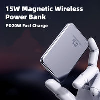 Batterie externe magnétique sans fil mini 5000 mAh ultra-mince à prix d'usine – Chargeur portable pratique et station d'alimentation ultra-fine
