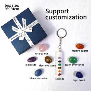 Ensemble de pierres roulées certifiées CE/RoHS pour la guérison spirituelle, en quartz rose, lapis-lazuli et autres matériaux, pour les sept chakras, idéal comme souvenir - Product Image 3