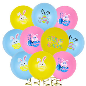 Joyeuses Pâques Base Debout Lapin Carotte Feuille Ballon Fête Célébration Décoration Fournitures Feuille D'aluminium Ballons De Pâques Jouets - Product Image 2