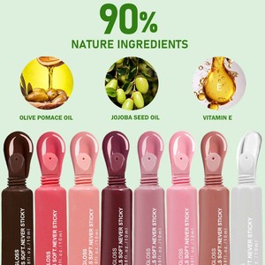 Brillo Labial Vegano con Logotipo Personalizado, Etiqueta Privada, Mineral, Líquido, Impermeable, Hidratante de Larga Duración - Product Image 4