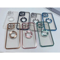 Logo Transparent cd pare-chocs étui placage magnétique couverture de téléphone pour iphone 16 15 14 13 12 11 pro max étui chargeur sans fil