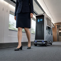 Carrito de Servicio para Trenes de Alta Velocidad con Pantalla Táctil Interactiva para Catering de Pasajeros y Anuncios Publicitarios