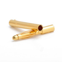 Connecteur banane plaqué or 2,0 mm en cuivre pur pour modèles réduits d'avions, accessoire très demandé