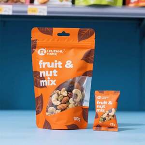 Sacs en papier d'aluminium de qualité alimentaire refermables avec zip-lock personnalisables de 20g 100g et héliogravure pour noix de cajou et gelée avec fenêtre - Product Image 3