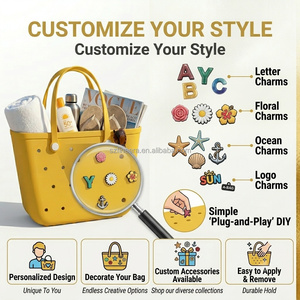 Sac fourre-tout en EVA personnalisé avec logo, imperméable, grande capacité, durable, lavable, en silicone creux, sac de plage en caoutchouc, vente en gros pour la plage - Product Image 4