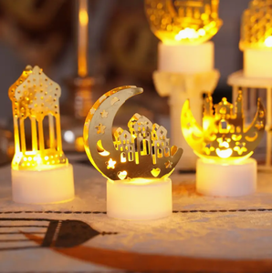 شمعة رمضان مصباح صغير نجم قمر LED مصباح إضاءة مثالية هدية عيد مبارك لمنزل المسلمين والحفلات والطاولات - Product Image 2