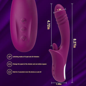 2024 meilleur vendeur sucer lécher la langue <span class=keywords><strong>baguette</strong></span> vibrateur g-spot poussée gode vibrant femme masturbateur jouets sexuels pour femme - Product Image 2