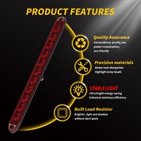 Barre de feux arrière LED rouge Newwind 11, 12V, étanche, feux de freinage, clignotants, feux de position arrière pour camion, bateau, camping-car
