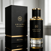 Flacon de parfum en verre rond à fond épais de 50 ml avec col en aluminium, pulvérisateur à baïonnette, flacon de parfum ou de cologne avec bouchons