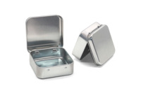 Caja de Metal Rectangular con Bisagras y Logotipo Personalizado Impreso, Contenedor Metálico con Relieve 3D en Relieve o Grabado para Empaque de Regalos