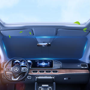 Pare-soleil de voiture transfrontalier argenté pour pare-brise, isolation thermique, protection solaire pour vitre avant avec ventouse - Product Image 3