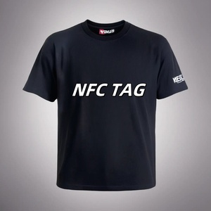 Camiseta Oversize de Algodón Grueso con Hombros Caídos y Corte Cuadrado para Hombre, Estilo Hip Hop, Tallas Grandes, con Escaneo NFC, para Dropshipping - Product Image 3