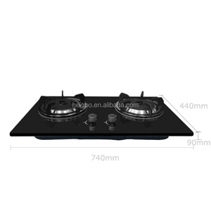 الأشعة تحت الحمراء موقد غاز 2 شعلة المحمولة وبنيت في مع أعلى الزجاج المقسى - Product Image 5